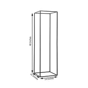 2 pcs 48" Rectangular Geometric Metal Flower Stands Centerpieces