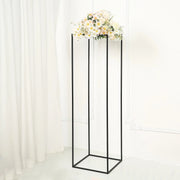 2 pcs 48" Rectangular Geometric Metal Flower Stands Centerpieces