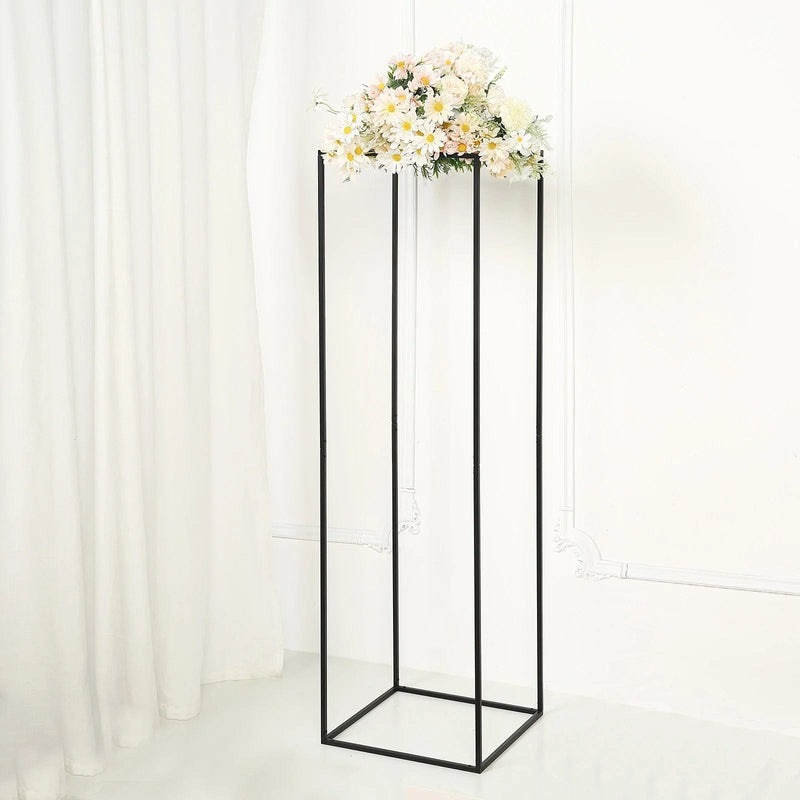 2 pcs 48" Rectangular Geometric Metal Flower Stands Centerpieces