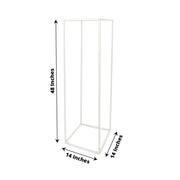 2 pcs 48" Rectangular Geometric Metal Flower Stands Centerpieces