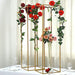 2 pcs 48" tall Geometric Metal Stands Wedding Flower Vase Holders - Matte Gold IRON_STND01_48_GOLD