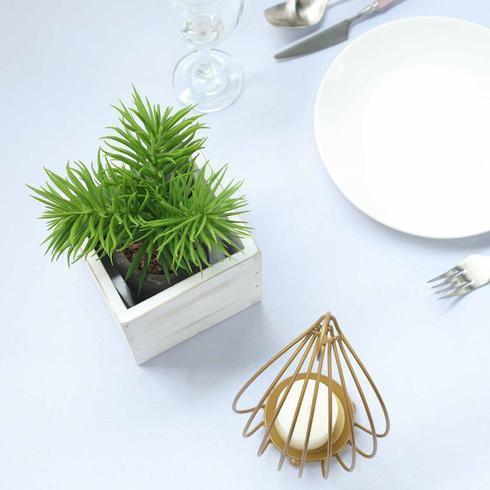 2 pcs 5" Natural Wood Square Plant Holder Boxes Centerpieces - White WOD_PLNT01_5x5_WHT1