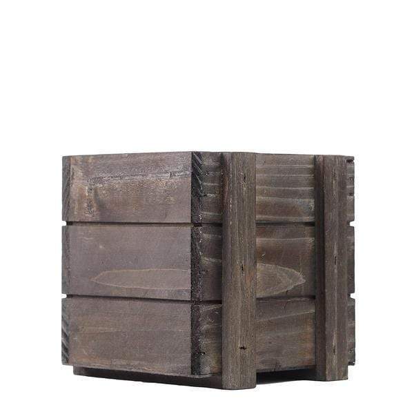 2 pcs 5" Wood Square Boxes Planter Holders Centerpieces - Dark Brown WOD_PLNT02_5X5_DKBN