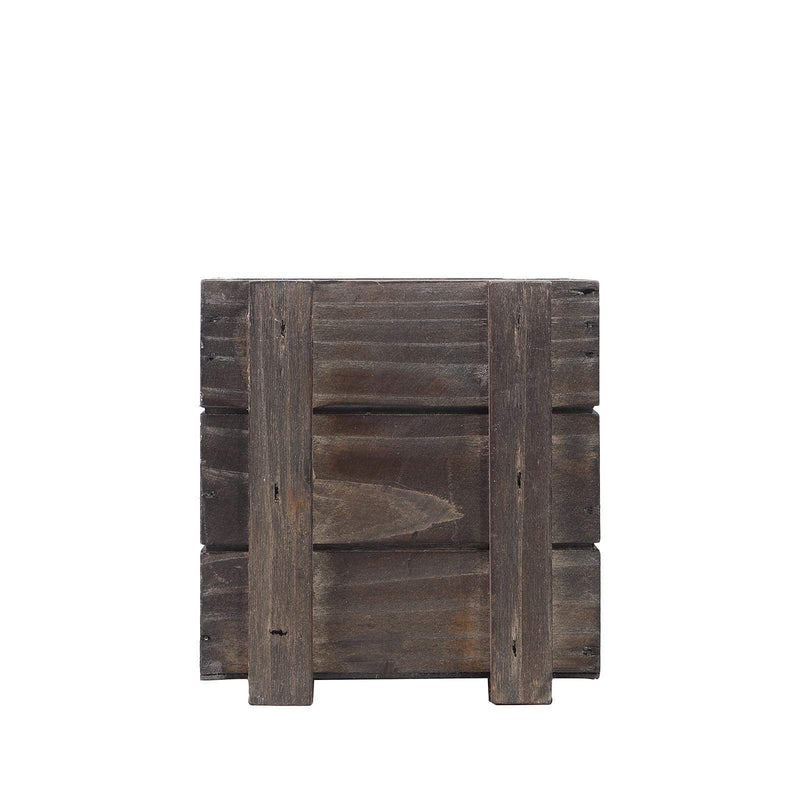 2 pcs 5" Natural Wood Square Plant Holder Boxes Centerpieces