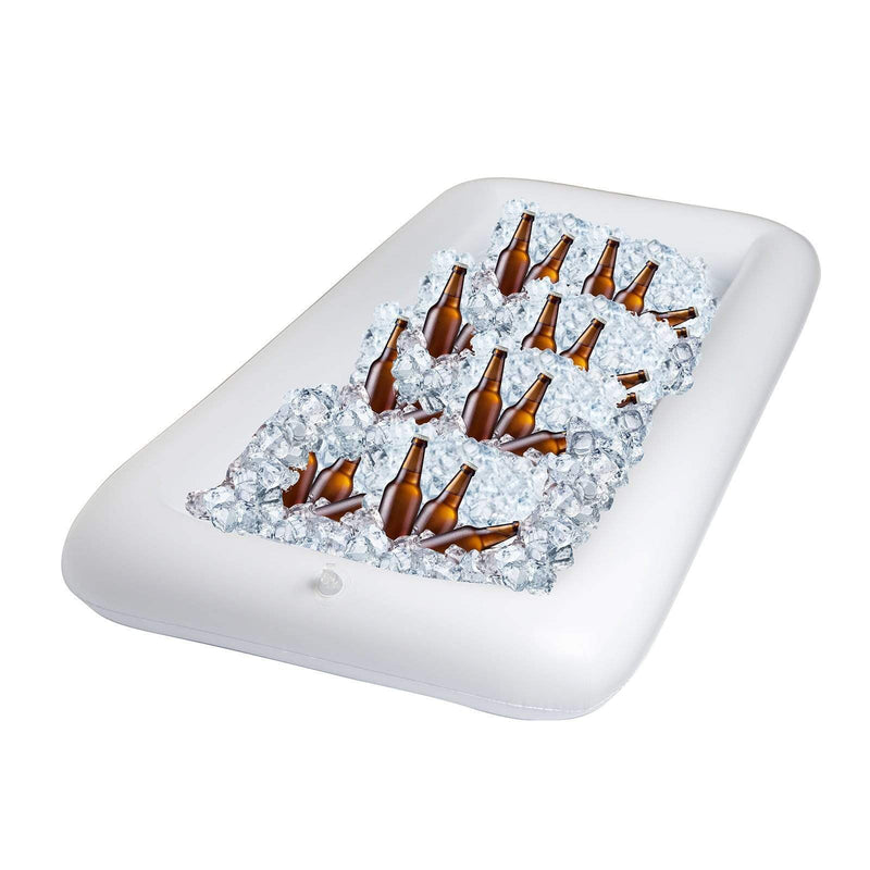 2 pcs 50" x 24" Inflatable Serving Trays Party Drinks Coolers - White FLOAT_TRAY_01_4_WHT