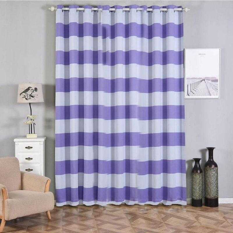 2 pcs 52" x 108" Cabana Stripe Blackout Grommet Window Curtains Drapes Treatments