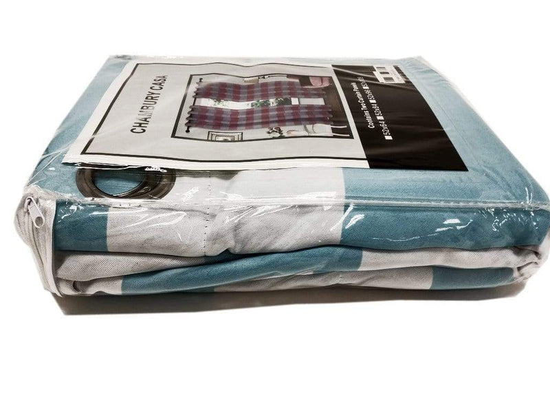 2 pcs 52" x 108" Cabana Stripe Blackout Grommet Window Curtains Drapes Treatments