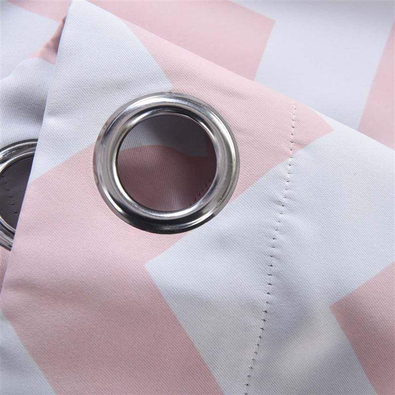 2 pcs 52" x 108" Chevron Blackout Thermal Grommet Window Curtains Drapes Treatments