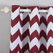 2 pcs 52" x 108" Chevron Blackout Thermal Grommet Window Curtains Drapes Treatments
