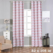 2 pcs 52" x 108" Chevron Blackout Thermal Grommet Window Curtains Drapes Treatments CUR_PANMIC05_52108_046