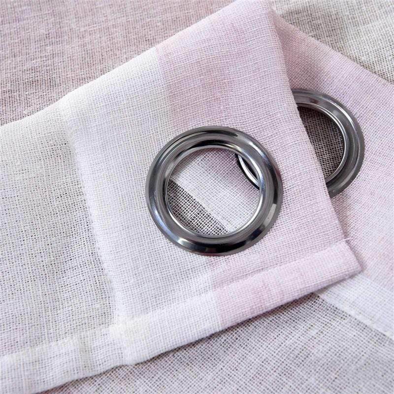 2 pcs 52" x 108" Faux Linen Sheer Stripe Window Curtains Drapes Panels