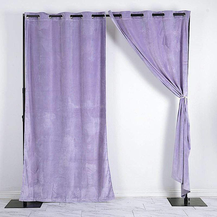 2 pcs 52" x 108" Premium Velvet Blackout Window Curtains Drapes Panels - Lavender CUR_PANVEL01_52108_LAV