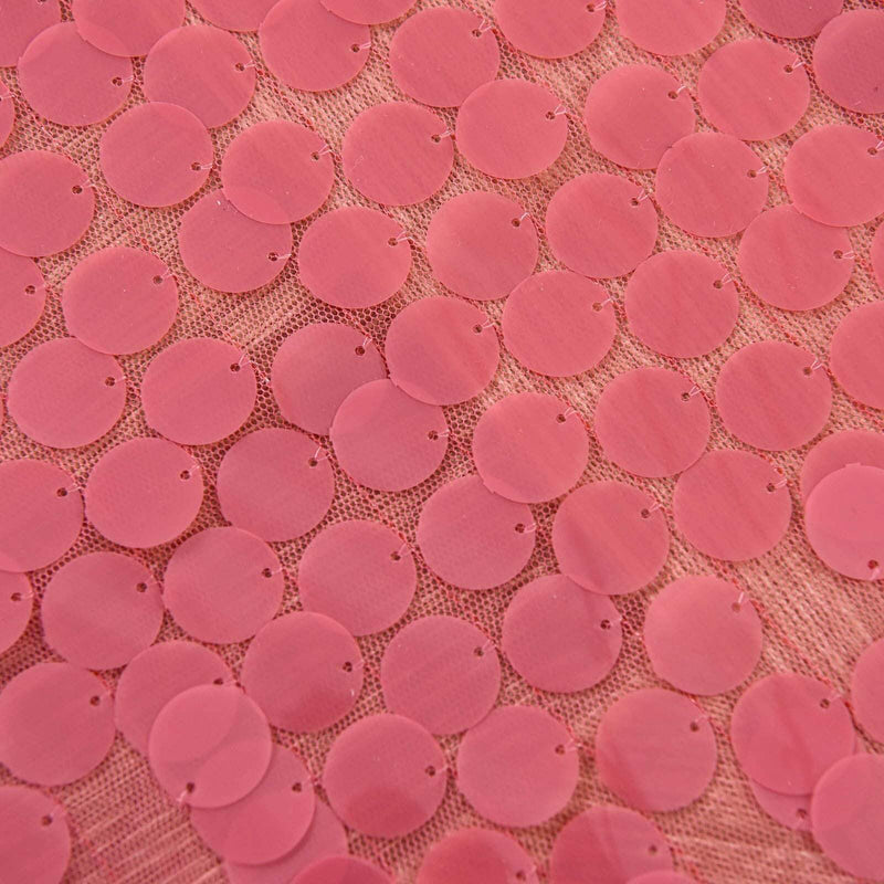 2 pcs 52" x 84" Big Payette Sequin Window Curtains Drapes Panels Backdrop - Coral CUR_PANPAYE02_5284_032