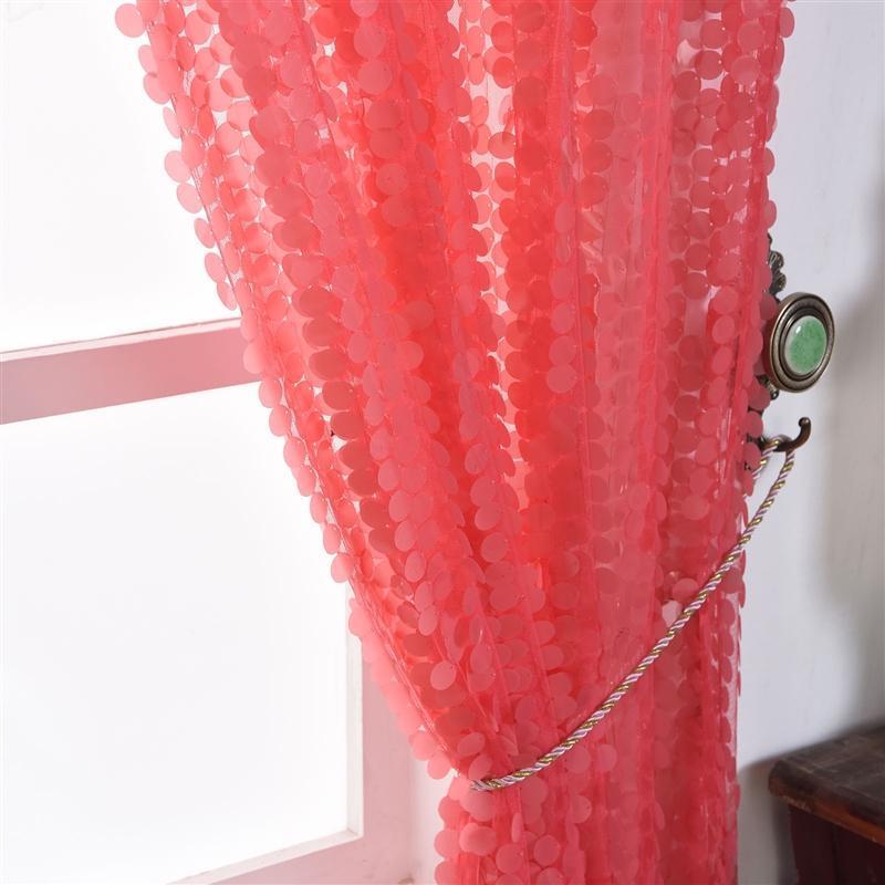 2 pcs 52" x 84" Big Payette Sequin Window Curtains Drapes Panels Backdrop - Coral CUR_PANPAYE02_5284_032