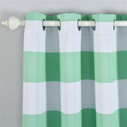 2 pcs 52" x 84" Cabana Stripe Blackout Grommet Window Curtains Drapes Treatments