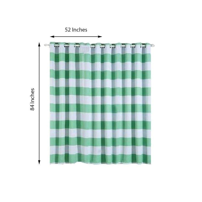 2 pcs 52" x 84" Cabana Stripe Blackout Grommet Window Curtains Drapes Treatments
