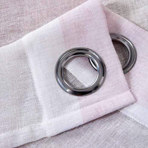 2 pcs 52" x 84" Faux Linen Sheer Stripe Window Curtains Drapes Panels