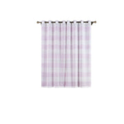 2 pcs 52" x 84" Faux Linen Sheer Stripe Window Curtains Drapes Panels