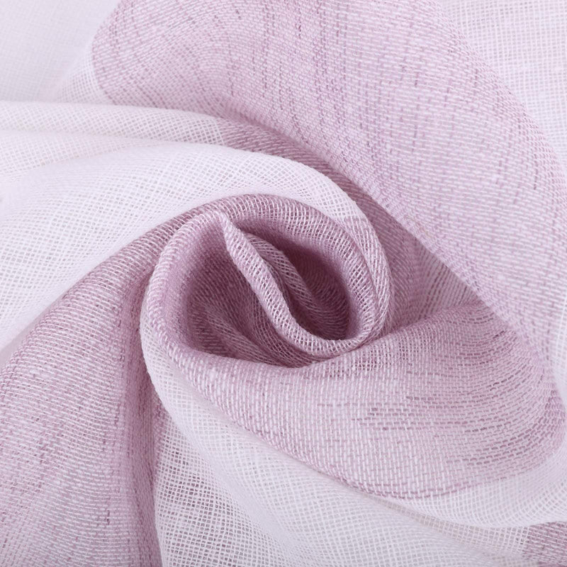 2 pcs 52" x 84" Faux Linen Sheer Stripe Window Curtains Drapes Panels