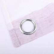 2 pcs 52" x 84" Faux Linen Sheer Stripe Window Curtains Drapes Panels