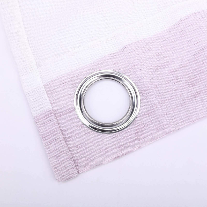 2 pcs 52" x 84" Faux Linen Sheer Stripe Window Curtains Drapes Panels