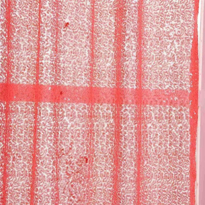 2 pcs 52" x 84" Sequined Window Curtains Drapes Panels Backdrop - Coral CUR_PANSEQ04_5284_032