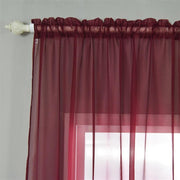 2 pcs 52" x 84" Sheer Organza Window Curtains Drapes Panels