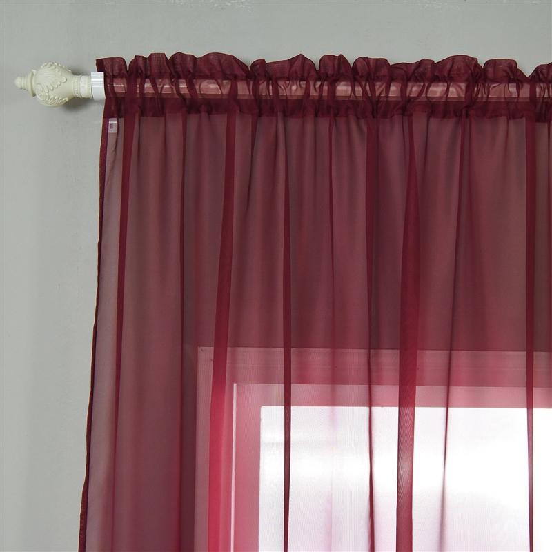 2 pcs 52" x 84" Sheer Organza Window Curtains Drapes Panels