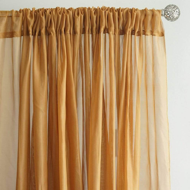 2 pcs 52" x 84" Sheer Organza Window Curtains Drapes Panels