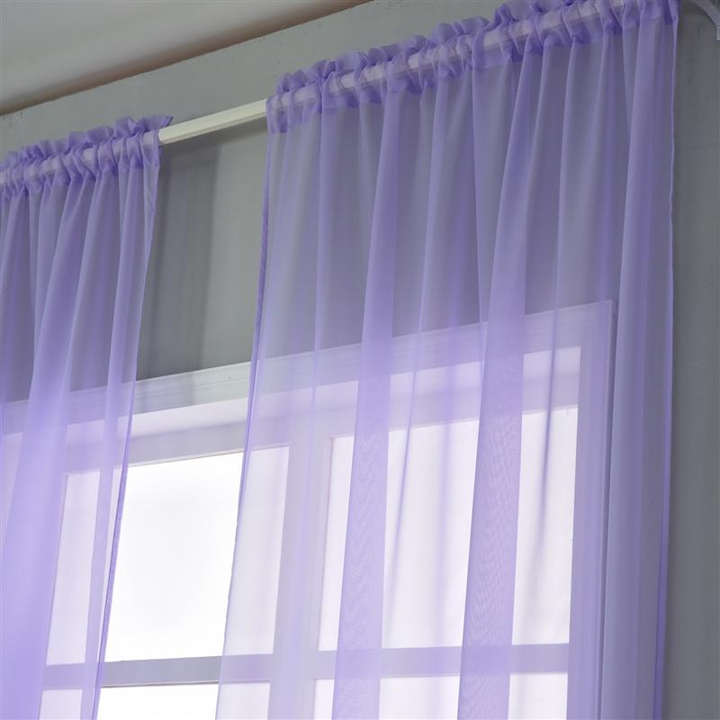 2 pcs 52" x 84" Sheer Organza Window Curtains Drapes Panels