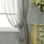 2 pcs 52" x 84" Sheer Organza Window Curtains Drapes Panels