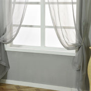2 pcs 52" x 84" Sheer Organza Window Curtains Drapes Panels