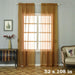 2 pcs 52" x 84" Sheer Organza Window Curtains Drapes Panels CUR_PANORGZ04_52108_GOLD