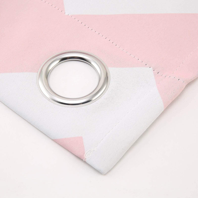 2 pcs 52" x 96" Chevron Blackout Thermal Grommet Window Curtains Drapes Treatments