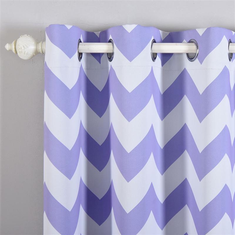 2 pcs 52" x 96" Chevron Blackout Thermal Grommet Window Curtains Drapes Treatments