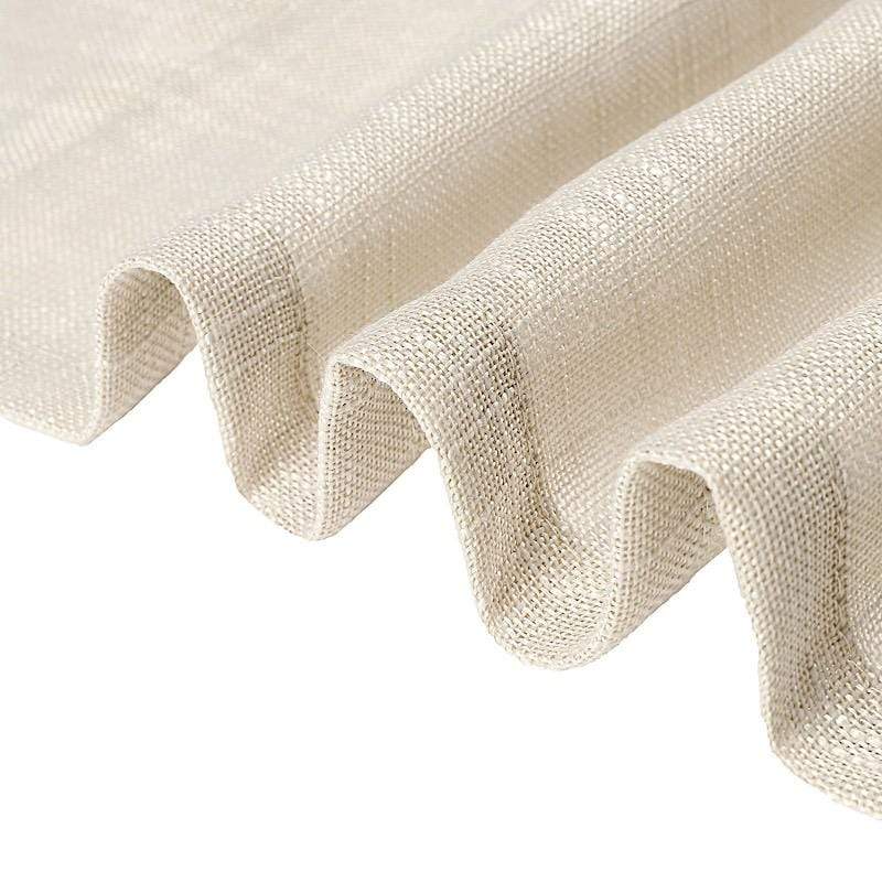 2 pcs 52"x108" Faux Linen Curtains with Chrome Grommets