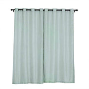2 pcs 52"x108" Faux Linen Curtains with Chrome Grommets