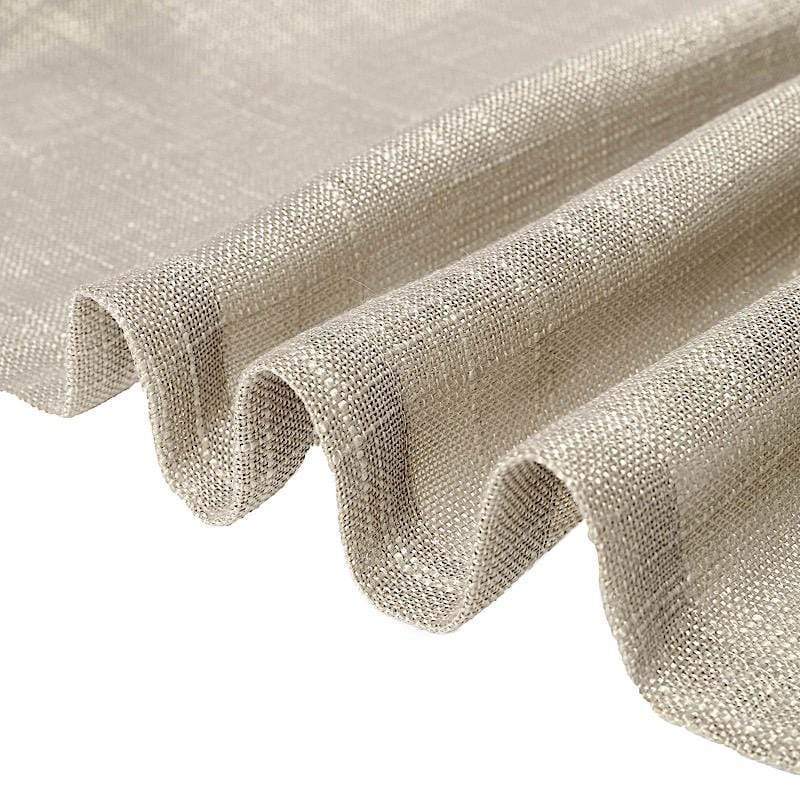 2 pcs 52"x108" Faux Linen Curtains with Chrome Grommets