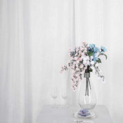 2 pcs 52"x108" Faux Linen Curtains with Chrome Grommets