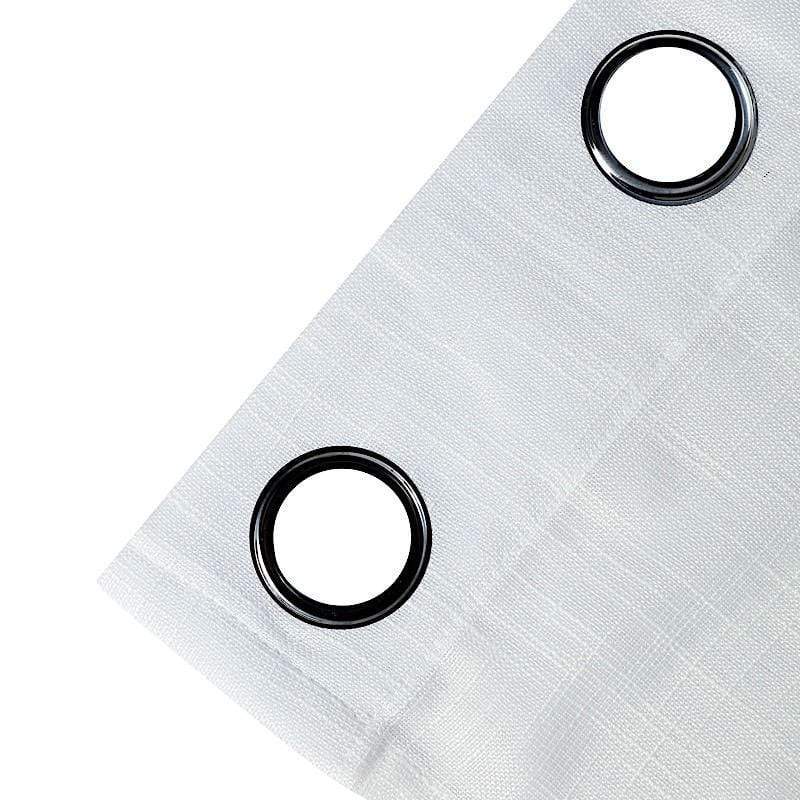 2 pcs 52"x108" Faux Linen Curtains with Chrome Grommets