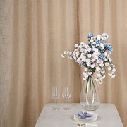 2 pcs 52"x108" Faux Linen Curtains with Chrome Grommets