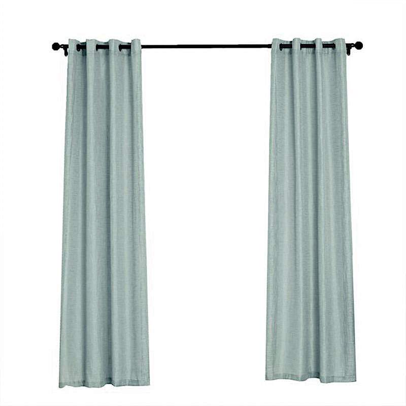 2 pcs 52"x108" Faux Linen Curtains with Chrome Grommets CUR_PANJUTE02_52108_086
