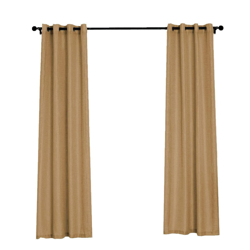 2 pcs 52"x108" Faux Linen Curtains with Chrome Grommets CUR_PANJUTE02_52108_NAT