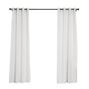 2 pcs 52"x108" Faux Linen Curtains with Chrome Grommets CUR_PANJUTE02_52108_WHT