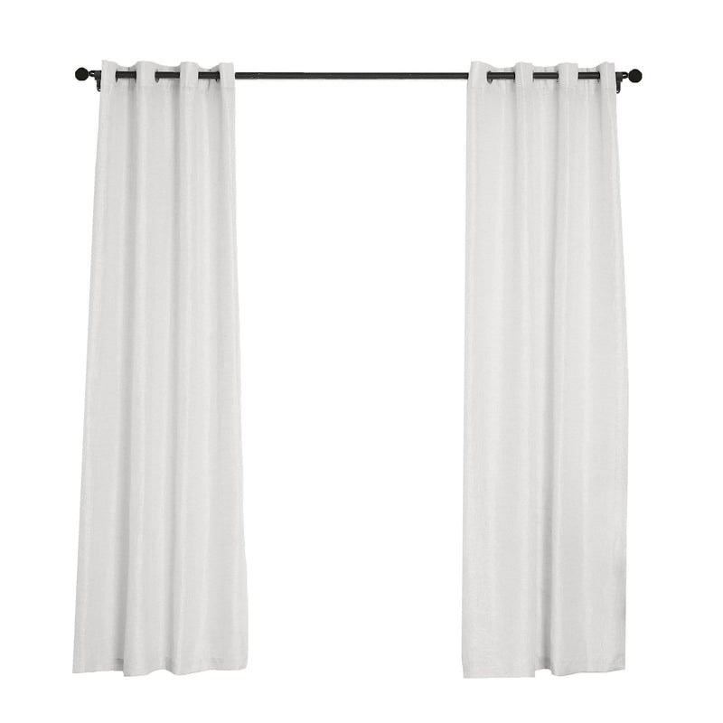 2 pcs 52"x108" Faux Linen Curtains with Chrome Grommets CUR_PANJUTE02_52108_WHT