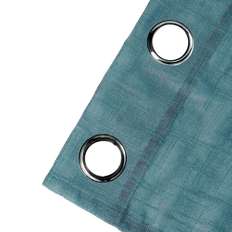 2 pcs 52"x64" Faux Linen Curtains with Chrome Grommets