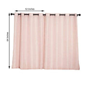2 pcs 52"x64" Faux Linen Curtains with Chrome Grommets