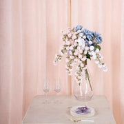 2 pcs 52"x64" Faux Linen Curtains with Chrome Grommets