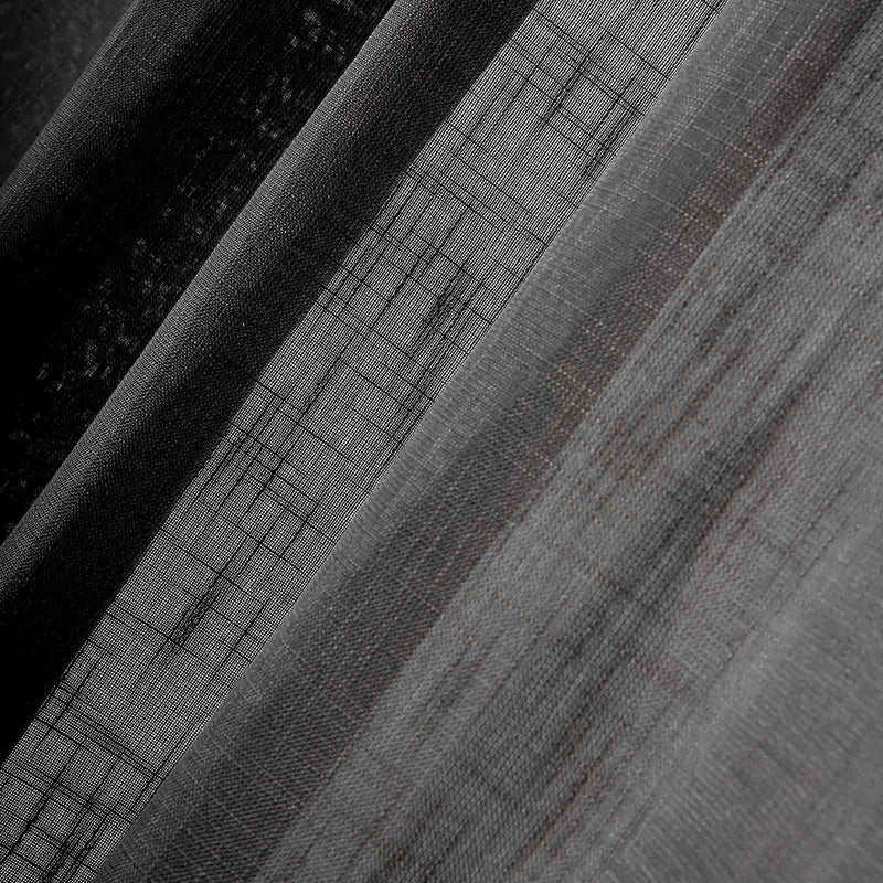 2 pcs 52"x64" Faux Linen Curtains with Chrome Grommets