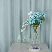 2 pcs 52"x64" Faux Linen Curtains with Chrome Grommets